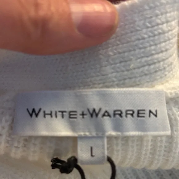 White + Warren Ivory Button-Up Cardigan - Picture 8 of 9